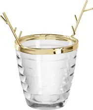 PULSIVA LUSINI Solutions GmbH Tealight holder Oletto Teelichthalter Oletto Tealight holder Oletto; 7.5x13 cm (ØxH); transparent/golden Teelichthalter Oletto; 7.5x13 cm (ØxH); transparent/gold Glass tealight holder with removable antler top. Can therefore be used all year round. Teelichthalter aus Glas, mit abnehmbaren Geweih-Aufsatz. Somit ganzjährig zu verwenden.