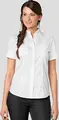 JOBELINE LUSINI Solutions GmbH Women's blouse Kate half sleeve Damenbluse Kate Halbarm Women's blouse Kate half sleeve; Size 50; white Damenbluse Kate Halbarm; Kleidergröße 50; weiß 98 % cotton, 2 % spandex. 40 °C wash. Sporty, short-sleeved women's blouse with button placket and V-neck, classic collar, and a wide turned-up cuff with bar and button. With extra long back length and rounded hem. Waisted cut. Back length: 64 cm for size 36. 98 % Baumwolle, 2 % Elasthan. 40°-Wäsche. Sportive, kurzärmlige Damenbluse mit Knopfleiste und V-Ausschnitt, klassischem Kragen, sowie einem breiten aufgeschlagenem Ärmelbündchen mit Riegel und Knopf. Mit extra langer Rückenlänge und abgerundetem Saum. Tailliert geschnitten. Rückenlänge: 64 cm bei Gr. 36
