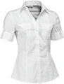 JOBELINE LUSINI Solutions GmbH Women's blouse Kate half sleeve Damenbluse Kate Halbarm Women's blouse Kate half sleeve; Size 46; white Damenbluse Kate Halbarm; Kleidergröße 46; weiß 98 % cotton, 2 % spandex. 40 °C wash. Sporty, short-sleeved women's blouse with button placket and V-neck, classic collar, and a wide turned-up cuff with bar and button. With extra long back length and rounded hem. Waisted cut. Back length: 64 cm for size 36. 98 % Baumwolle, 2 % Elasthan. 40°-Wäsche. Sportive, kurzärmlige Damenbluse mit Knopfleiste und V-Ausschnitt, klassischem Kragen, sowie einem breiten aufgeschlagenem Ärmelbündchen mit Riegel und Knopf. Mit extra langer Rückenlänge und abgerundetem Saum. Tailliert geschnitten. Rückenlänge: 64 cm bei Gr. 36
