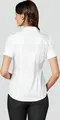 JOBELINE LUSINI Solutions GmbH Women's blouse Kate half sleeve Damenbluse Kate Halbarm Women's blouse Kate half sleeve; Size 34; white Damenbluse Kate Halbarm; Kleidergröße 34; weiß 98 % cotton, 2 % spandex. 40 °C wash. Sporty, short-sleeved women's blouse with button placket and V-neck, classic collar, and a wide turned-up cuff with bar and button. With extra long back length and rounded hem. Waisted cut. Back length: 64 cm for size 36. 98 % Baumwolle, 2 % Elasthan. 40°-Wäsche. Sportive, kurzärmlige Damenbluse mit Knopfleiste und V-Ausschnitt, klassischem Kragen, sowie einem breiten aufgeschlagenem Ärmelbündchen mit Riegel und Knopf. Mit extra langer Rückenlänge und abgerundetem Saum. Tailliert geschnitten. Rückenlänge: 64 cm bei Gr. 36
