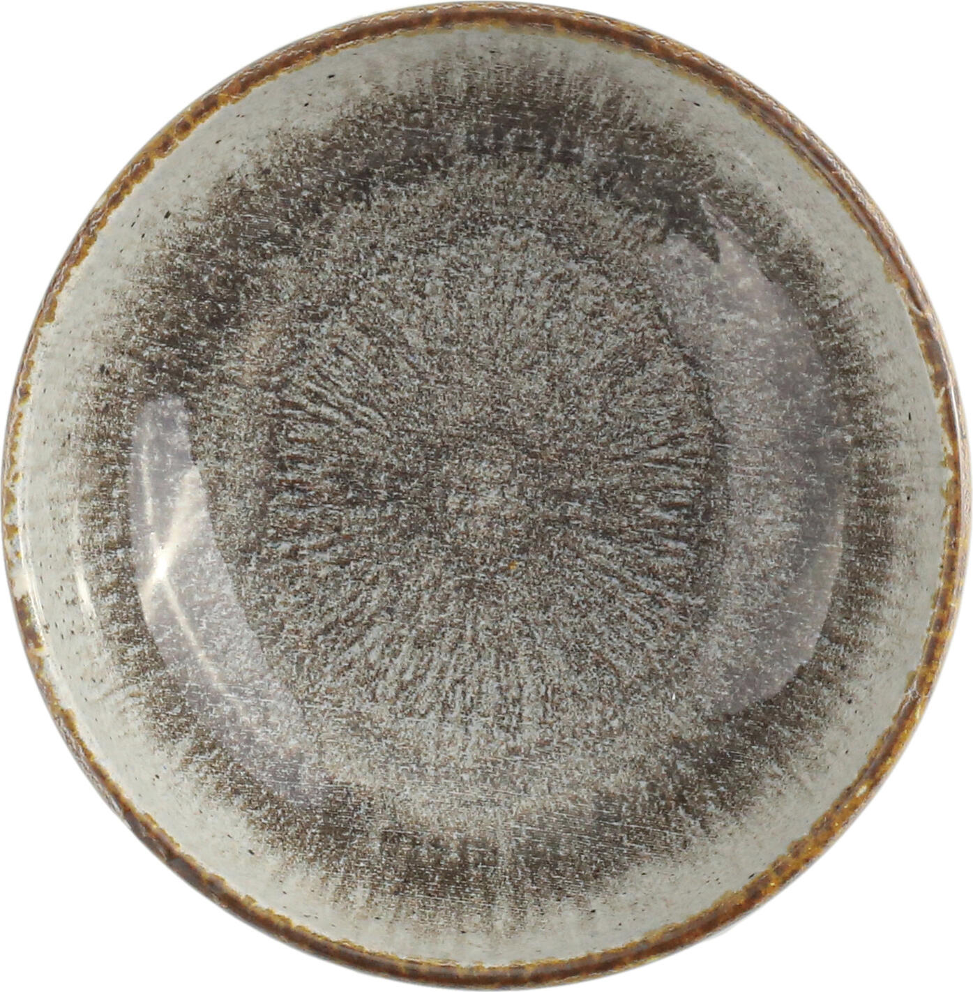Porland Iris Bowl Set of 6, Colored Stoneware, Matt Glaze, 130ml, 10cm Diameter, Grey/Brown, Dishwasher and Microwave Safe