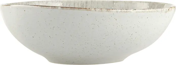 Porland Iris Bowl Set of 6, Colored Stoneware with Matt Glaze, 585ml, 18cm Diameter, Grey/Brown, Dishwasher and Microwave Safe