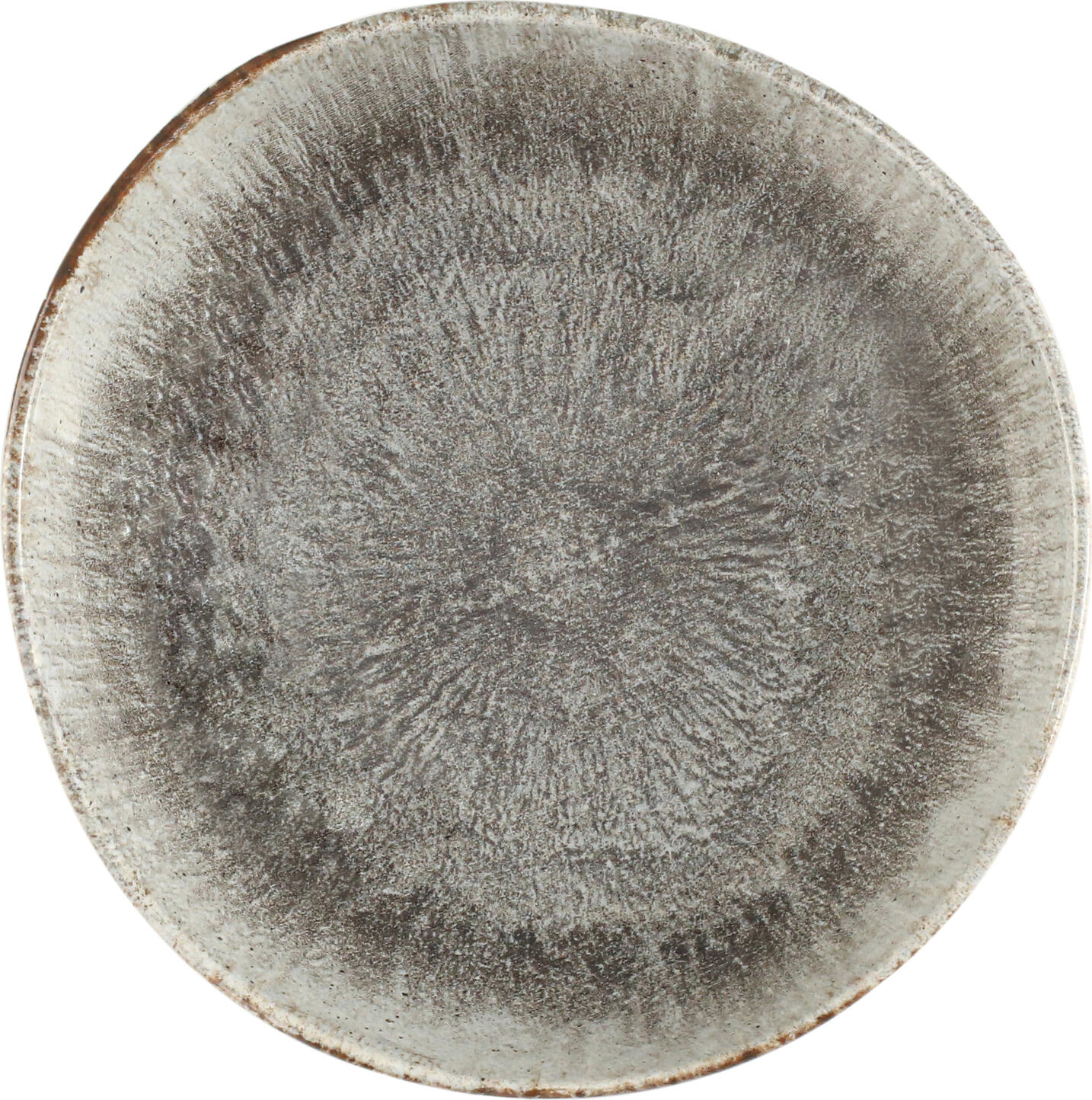 Porland Iris Bowl Set of 6, Colored Stoneware with Matt Glaze, 585ml, 18cm Diameter, Grey/Brown, Dishwasher and Microwave Safe