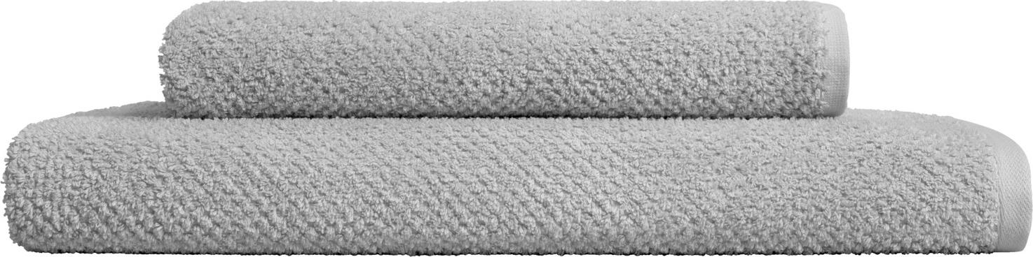 ERWIN M. LUSINI Tavira Shower Towel, 100% Cotton, 70 x 140 cm, Light-Grey, Waffle Texture, Super-Absorbent, OEKO-TEX Standard 100