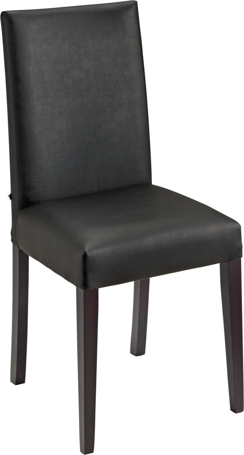 VEGA LUSINI Solutions GmbH Chair Elegance Polsterstuhl Elegance Chair Elegance; 46.5x51x95.5 cm (WxDxH); seat black, base wenge; 2 piece / pack Polsterstuhl Elegance; 46.5x51x95.5 cm (BxTxH); Sitz schwarz, Gestell wenge; 2 Stück / Pack Classic upholstered chair made of solid beech wood. Seat and backrest covered with imitation leather. Easy to clean and stable. Only suitable for indoor use. Klassischer Polsterstuhl aus massivem Buchenholz. Sitzfläche und Rückenlehne mit Kunstlederbezug. Pflegeleicht und stabil. Nur für den Innenbereich geeignet.