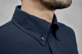 Jobeline Men's Piqué Short Sleeve Shirt 23.HDE.44540, 95% Cotton 5% Elastane Polo Fabric, Button-Down Collar, Extra-Long Back, OEKO-TEX Standard 100