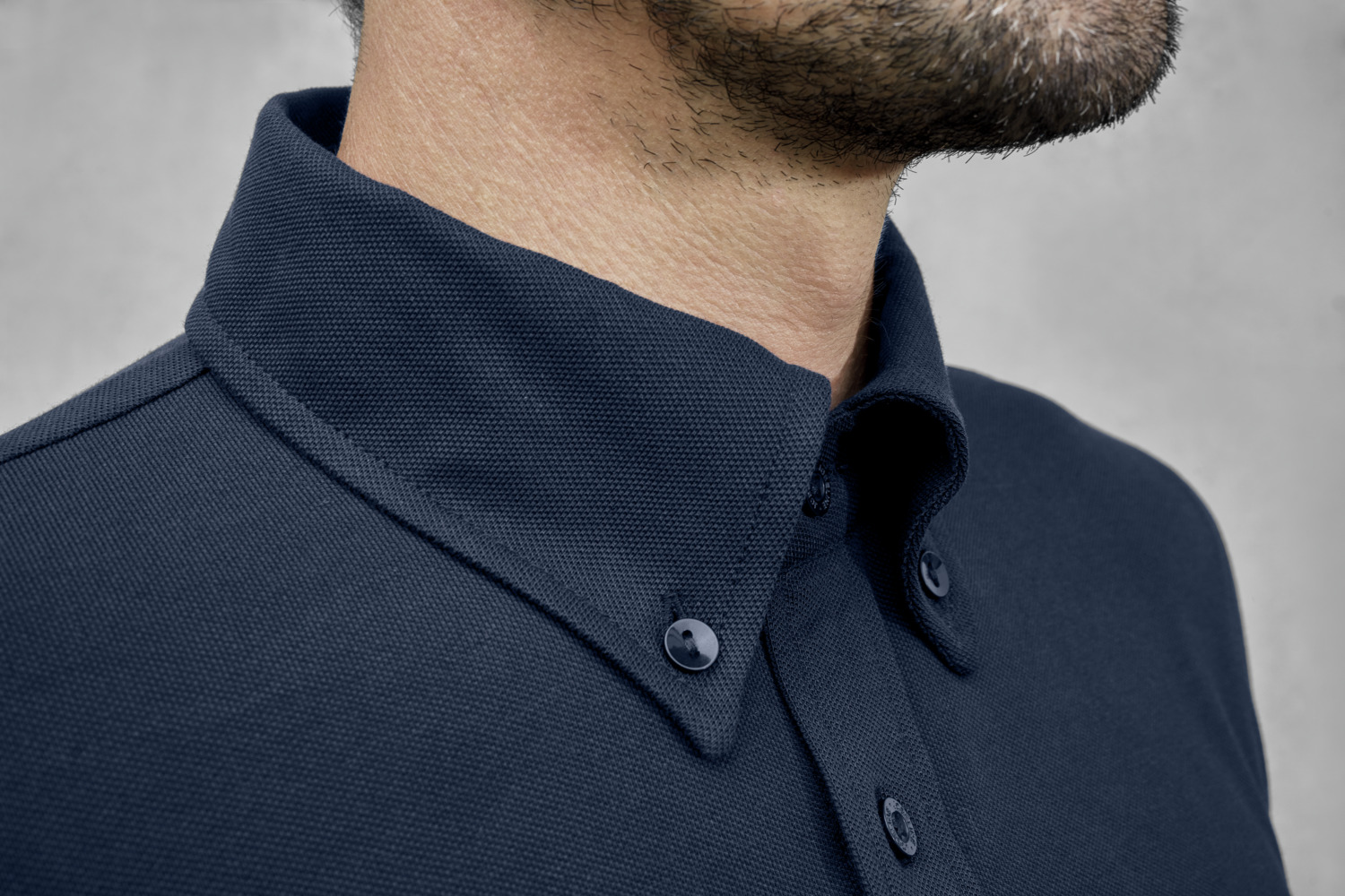 Camasa JOBELINE pentru barbati Pique cu maneca scurta i 30133224, 95% bumbac 5% elastan, guler cu nasturi, spate extra-lung, OEKO-TEX Standard 100