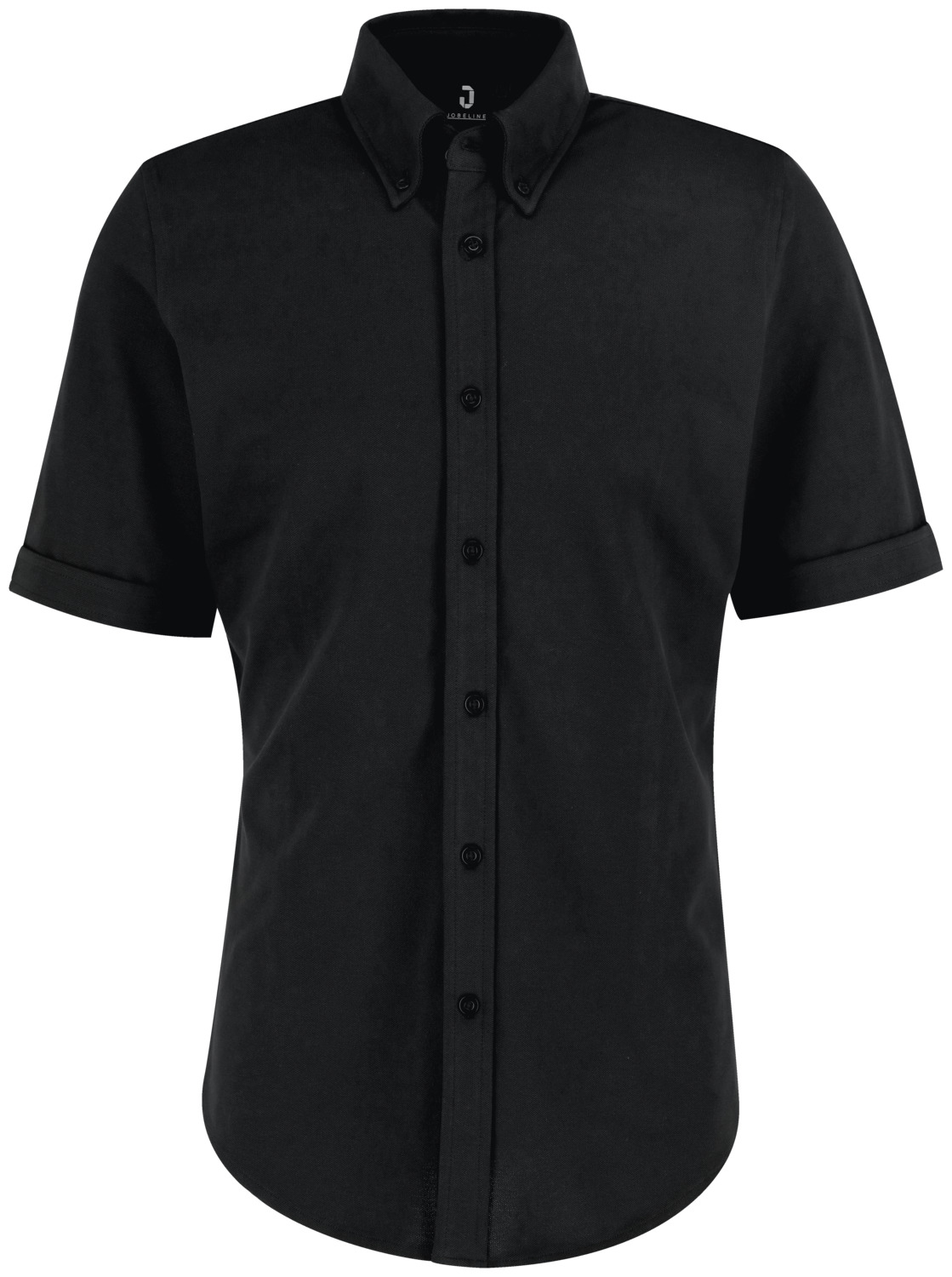 JOBELINE LUSINI Solutions GmbH Men's shirt Piqué short sleeve Herren Hemd Piqué Kurzarm Men's shirt Piqué short sleeve; Size 3XL; black Herren Hemd Piqué Kurzarm; Kleidergröße 3XL; schwarz 95 % cotton, 5 % elastane. 40°C wash. Short-sleeved men's shirt made from high-quality polo piqué fabric. With full-length button placket and button-down collar. With an extra-long back and rounded hem. Back length: 76.5 cm for size M. 95 % Baumwolle, 5 % Elasthan. 40°-Wäsche. Kurzärmeliges Herrenhemd aus hochwertigem Polo-Piqué-Stoff. Mit durchgehender Knopfleiste und Button-Down-Kragen. Mit extra langer Rückenlänge und abgerundetem Saum. Rückenlänge: 76,5 cm bei Gr. M