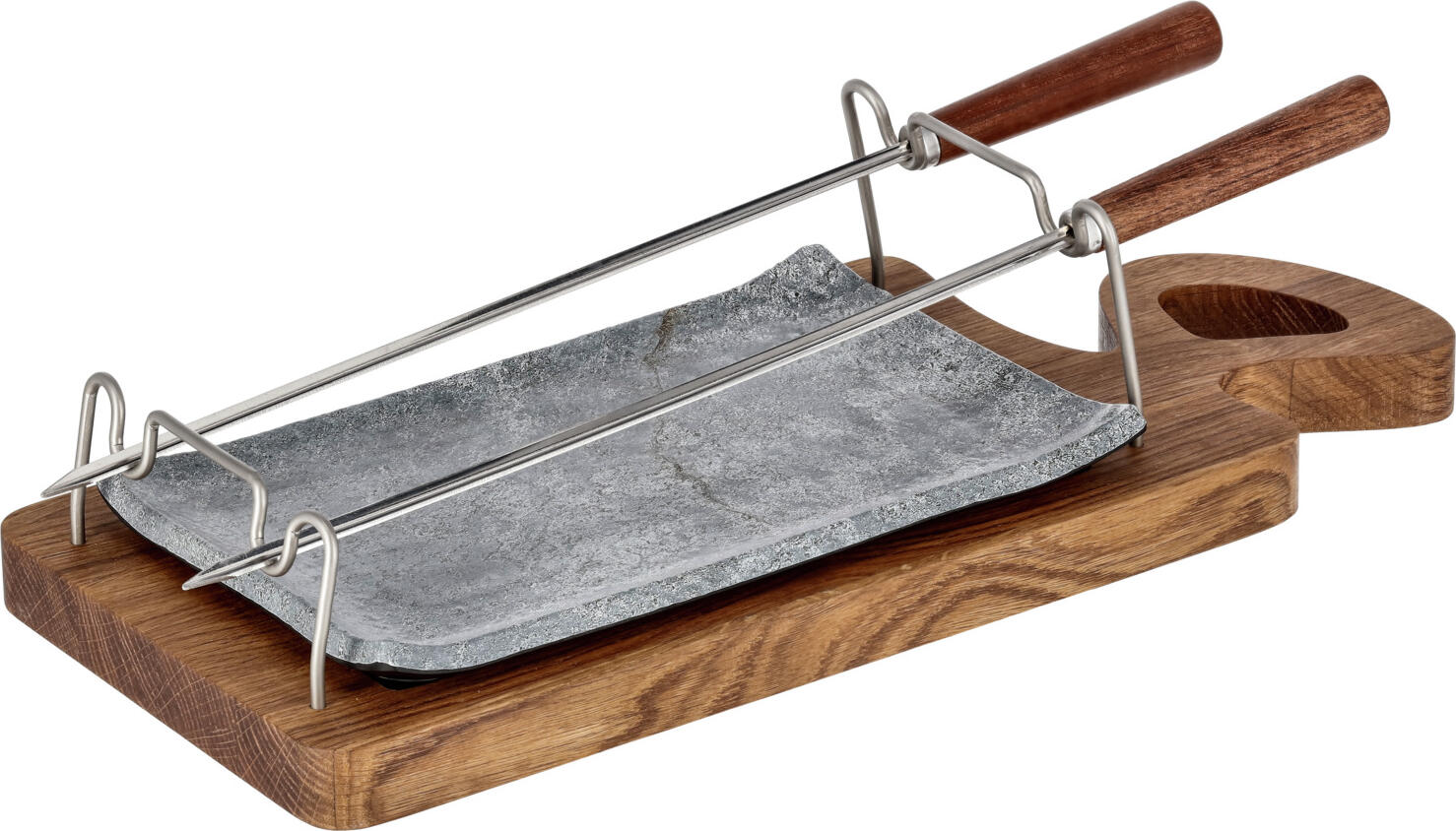 VEGA Clawson Buffet Platter, Grey Stone Look Melamine, Break Resistant, Dishwasher Safe, 26.5 x 16.2 x 2 cm