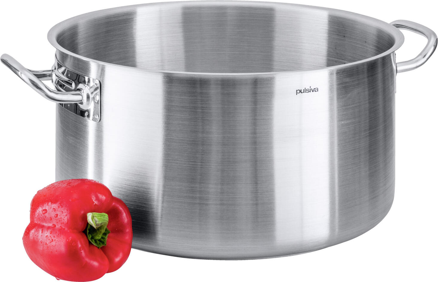 Tava de friptura Pulsiva Chef, Otel Inoxidabil 18/0 Crom-Nichel, Capacitate 18.3L, 36 cm, Baza Sandwich cu Aluminiu, Compatibila cu Toate Plitele, Argintie