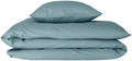 Erwin M. Lusini Siena Duvet Cover, 260 x 240 cm, Smoky Blue, Percale Cotton-Polyester Blend, OEKO-TEX Standard 100, Bag Closure