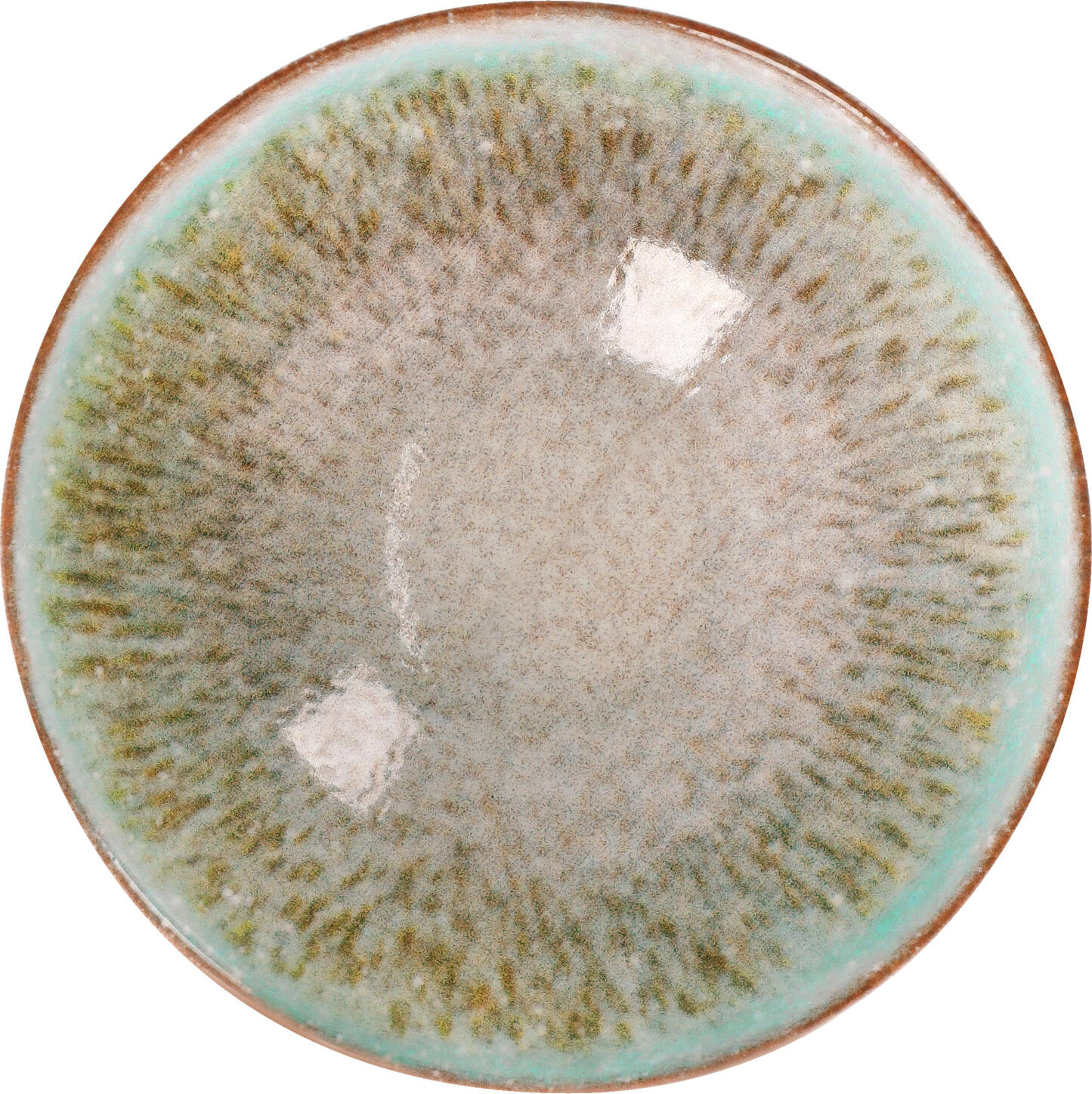 VEGA Mercury Porcelain Bowl Set of 6, Digital Print Design, 500 ml Capacity, 15 cm Diameter, Green/Brown, Microwave and Dishwasher Safe