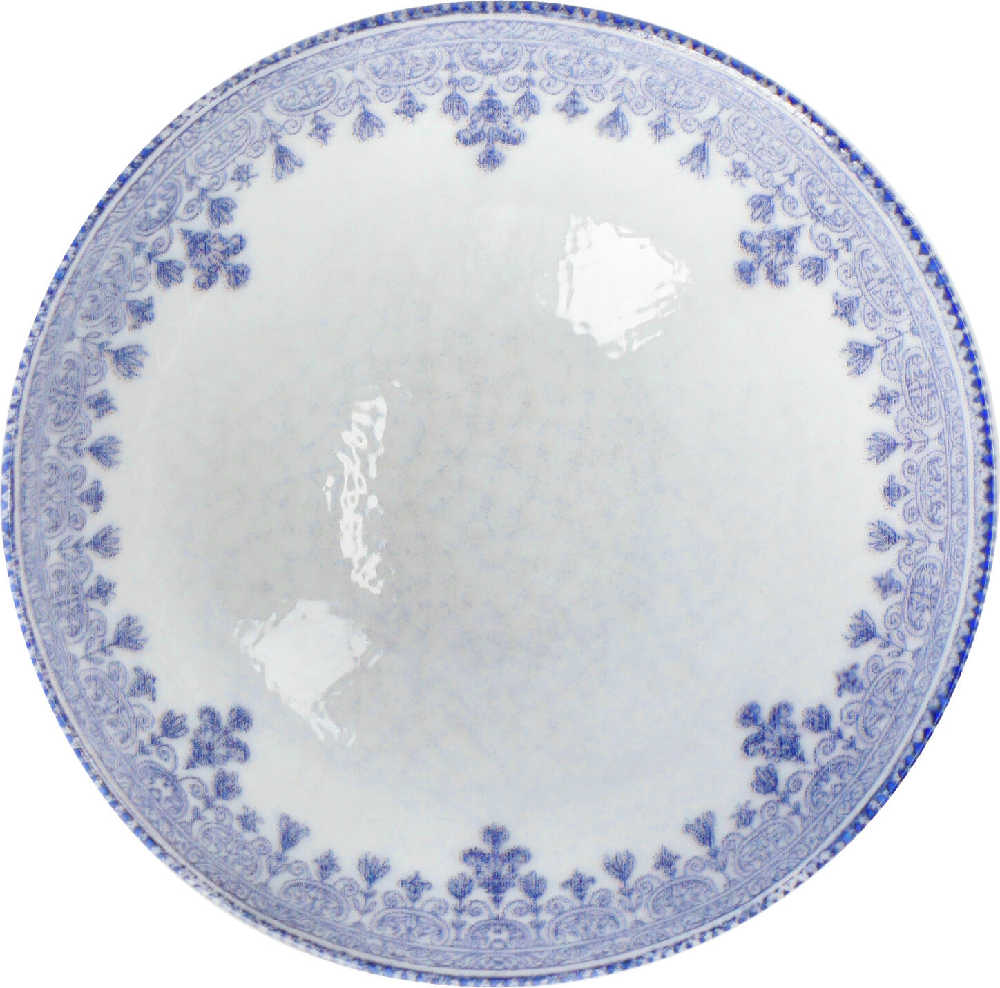 Set de 6 boluri VEGA Bowl Nonna din porțelan, 500 ml, Imprimare digitală stil vintage Alb/Albastru, rezistente la mașina de spălat vase și cuptor cu microunde