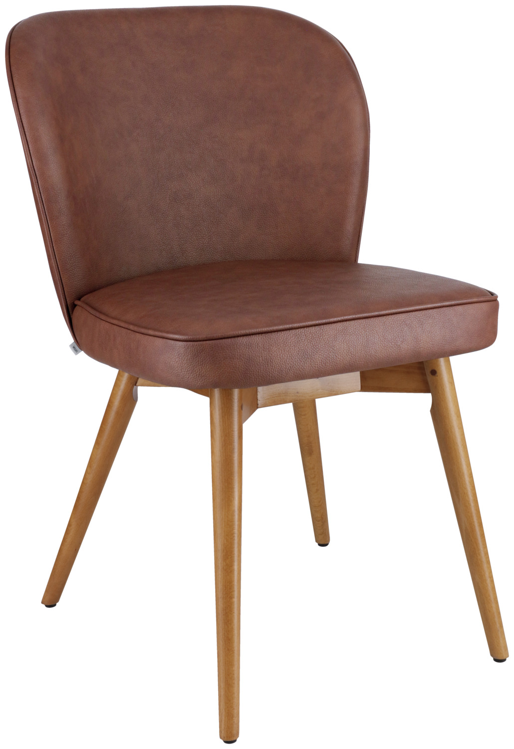 VEGA LUSINI Solutions GmbH Chair Lian imitation leather Polsterstuhl Lian Kunstleder Chair Lian imitation leather; 56x58x86 cm (WxDxH); seat brown, base light-brown; 2 piece / pack Polsterstuhl Lian Kunstleder; 56x58x86 cm (BxTxH); Sitz braun, Gestell hellbraun; 2 Stück / Pack Maximum seating comfort with our elegant upholstered chair made of solid beech wood. The sturdy oak-look chair legs provide natural warmth and a high-quality look, while the easy-care faux leather cover with its fire-retardant properties offers additional safety. Thanks to the plastic glides, your floor remains protected from scratches - ideal for catering or conference rooms. The chair is supplied fully assembled. * High-quality materials - solid beech, stained oak look * Easy-care, fire-retardant faux leather cover * Floor-friendly plastic glides * Only suitable for indoor use * Supplied fully assembled This comfortable upholstered chair combines stylish design with functionality - perfect for anyone who values quality and durability. Höchster Sitzkomfort mit unserem eleganten Polsterstuhl aus massivem Buchenholz. Die stabilen Stuhlbeine in Eicheoptik sorgen für natürliche Wärme und eine hochwertige Optik, während der pflegeleichte Kunstlederbezug mit seiner feuerhemmenden Eigenschaft zusätzliche Sicherheit bietet. Dank der Kunststoffgleiter bleibt dein Boden vor Kratzern geschützt – ideal für Gastronomie- oder Konferenzräume. Der Stuhl wird komplett montiert geliefert. * Hochwertige Materialien – massive Buche, Eicheoptik gebeizt * Pflegeleichter, feuerhemmender Kunstlederbezug * Bodenschonende Kunststoffgleiter * Nur für den Innenbereich geeignet * Lieferung erfolgt fertig montiert Dieser komfortable Polsterstuhl verbindet stilvolles Design mit Funktionalität – perfekt für alle, die Wert auf Qualität und Langlebigkeit legen.