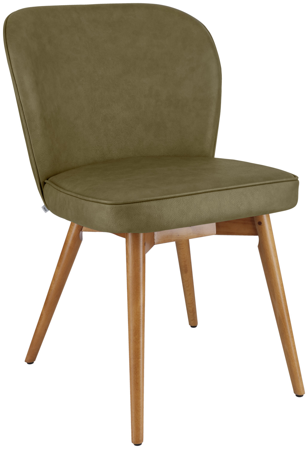 VEGA LUSINI Solutions GmbH Chair Lian imitation leather Polsterstuhl Lian Kunstleder Chair Lian imitation leather; 56x58x86 cm (WxDxH); seat olive, base light-brown; 2 piece / pack Polsterstuhl Lian Kunstleder; 56x58x86 cm (BxTxH); Sitz oliv, Gestell hellbraun; 2 Stück / Pack Maximum seating comfort with our elegant upholstered chair made of solid beech wood. The sturdy oak-look chair legs provide natural warmth and a high-quality look, while the easy-care faux leather cover with its fire-retardant properties offers additional safety. Thanks to the plastic glides, your floor remains protected from scratches - ideal for catering or conference rooms. The chair is supplied fully assembled. * High-quality materials - solid beech, stained oak look * Easy-care, fire-retardant faux leather cover * Floor-friendly plastic glides * Only suitable for indoor use * Supplied fully assembled This comfortable upholstered chair combines stylish design with functionality - perfect for anyone who values quality and durability. Höchster Sitzkomfort mit unserem eleganten Polsterstuhl aus massivem Buchenholz. Die stabilen Stuhlbeine in Eicheoptik sorgen für natürliche Wärme und eine hochwertige Optik, während der pflegeleichte Kunstlederbezug mit seiner feuerhemmenden Eigenschaft zusätzliche Sicherheit bietet. Dank der Kunststoffgleiter bleibt dein Boden vor Kratzern geschützt – ideal für Gastronomie- oder Konferenzräume. Der Stuhl wird komplett montiert geliefert. * Hochwertige Materialien – massive Buche, Eicheoptik gebeizt * Pflegeleichter, feuerhemmender Kunstlederbezug * Bodenschonende Kunststoffgleiter * Nur für den Innenbereich geeignet * Lieferung erfolgt fertig montiert Dieser komfortable Polsterstuhl verbindet stilvolles Design mit Funktionalität – perfekt für alle, die Wert auf Qualität und Langlebigkeit legen.