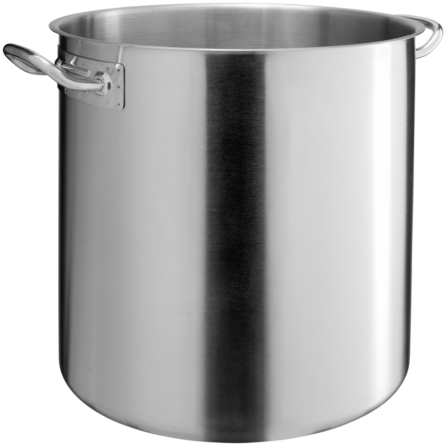 LUSINI Soup pot Professional 36.6L Stainless Steel 18/10 Pot with Aluminum Sandwich Base, 20x21 cm, Induction Compatible, Silver
