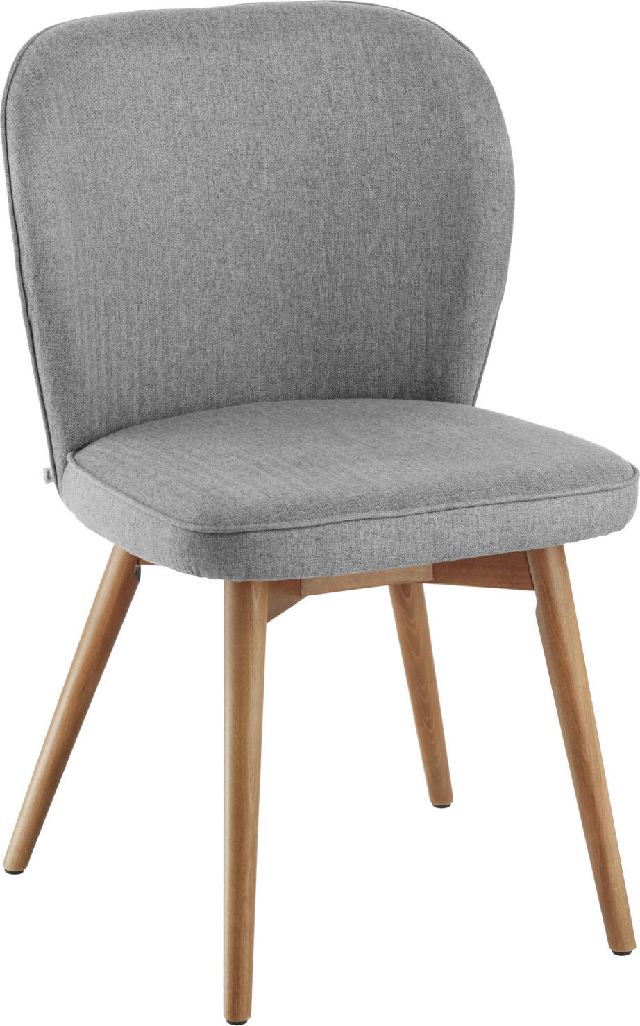 VEGA LUSINI Solutions GmbH Upholstered chair Lian fabric Polsterstuhl Lian Stoff Upholstered chair Lian fabric; 56x58x86 cm (WxDxH); seat light-grey, base light-brown; 2 piece / pack Polsterstuhl Lian Stoff; 56x58x86 cm (BxTxH); Sitz hellgrau, Gestell hellbraun; 2 Stück / Pack Elegant upholstered chair with solid beech legs stained to look like oak and fabric cover (100 % polyester). Suitable for indoor use only. Fire-retardant cover and plastic glides. Supplied assembled. Eleganter Polsterstuhl aus massiven Buchenbeinen in Eicheoptik gebeizt und Stoffbezug (100 % Polyester). Nur für den Innenbereich geeignet. Feuerhemmender Bezug und Kunststoffgleiter. Lieferung erfolgt montiert.