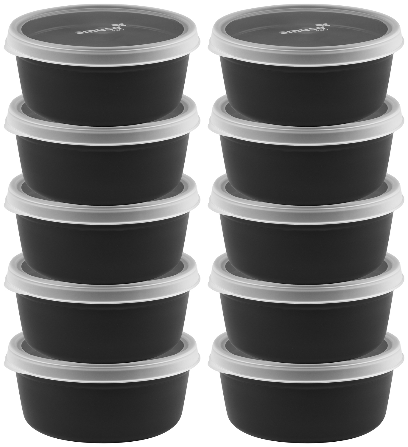 Amuse Pro Reusable Food Container, 1.2 L, BPA-Free Polypropylene, Leakproof, Microwave and Dishwasher Safe, Stackable, -20 to +100 °C, Transparent Lid