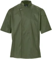 Jacket de Bucatar Jobeline Carter cu Maneca Scurta pentru Barbati, Poliester 65% Bumbac 35%, Insertii de Plasa Respirabile, Guler Inalta si Buzunar la Brat