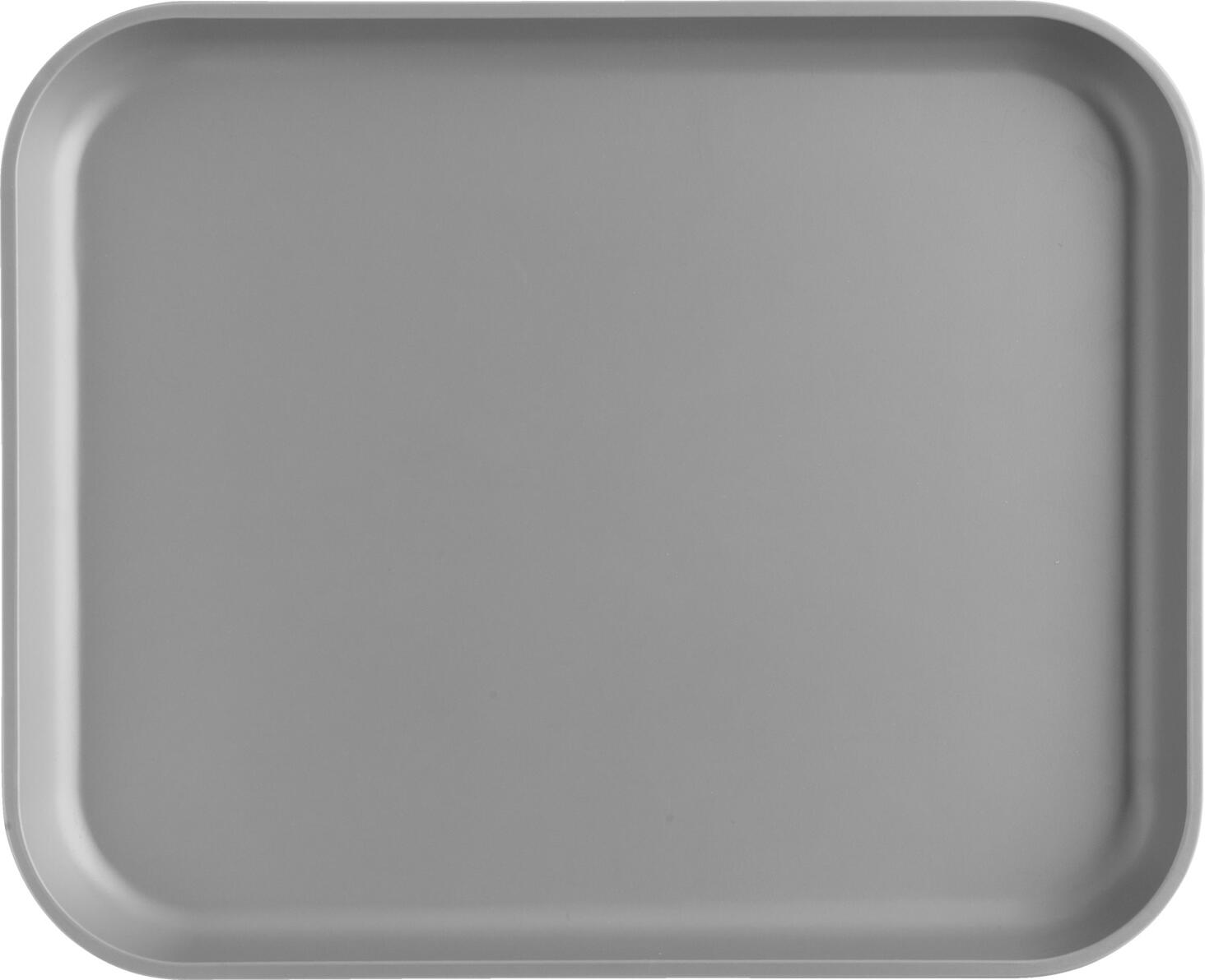VEGA Kanas Rectangular Melamine Platter, Grey, 32.5 x 26.5 x 3 cm, Impact and Break Resistant, Dishwasher Safe