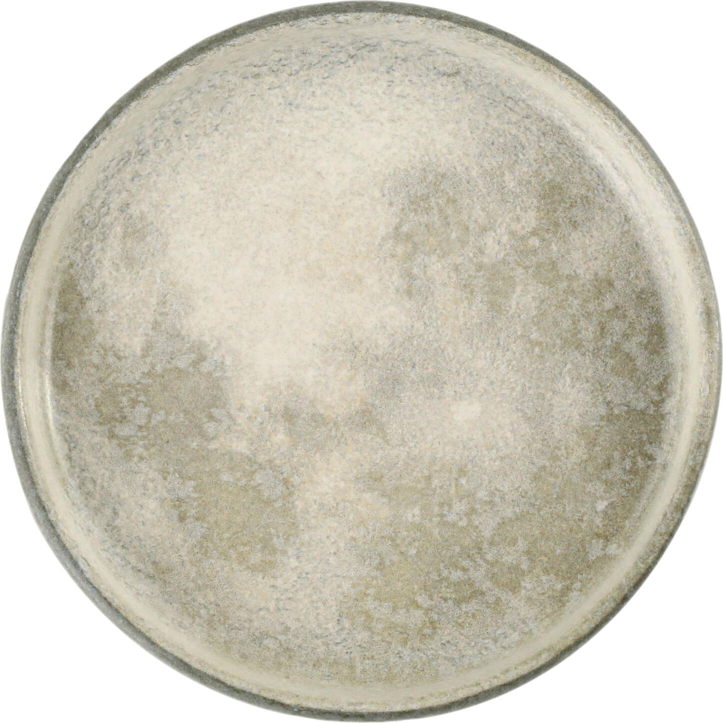 Set de 6 farfurii plate Porland Selene, 27 cm Rotunde din Gresie cu Margine Ridicata, Glazură Mată Gri/Alb, Compatibile cu Mașina de Spălat Vase și Cuptorul cu Microunde