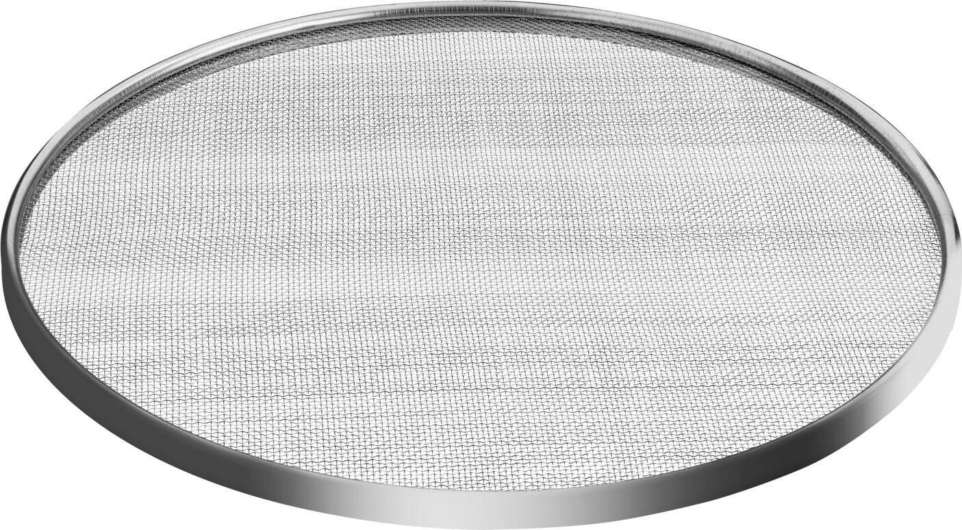 de Buyer Stainless Steel Sieve Set of 5 Pieces, 20 cm Diameter, with 4 Interchangeable Mesh Inserts (0.5mm, 1mm, 2mm, 3mm), Silver, Dishwasher Safe