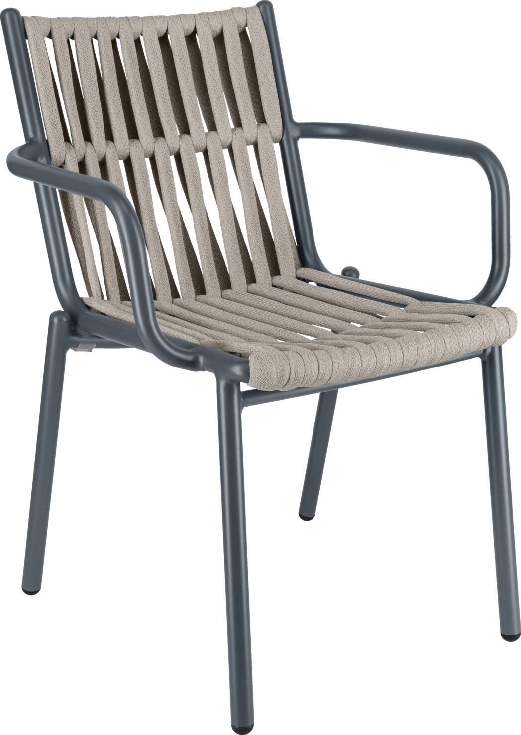 VEGA LUSINI Solutions GmbH Outdoor chair Lumaro Outdoor-Stuhl Lumaro Outdoor chair Lumaro; 45x47x81 cm (WxDxH); seat taupe, base anthracite; 2 piece / pack Outdoor-Stuhl Lumaro; 45x47x81 cm (BxTxH); Sitz taupe, Gestell anthrazit; 2 Stück / Pack This high-quality catering outdoor chair impresses with its modern design, high weather resistance and maximum suitability for everyday use in restaurants, cafés, bars and hotels. The sturdy powder-coated aluminium frame is lightweight, corrosion-resistant and perfect for professional outdoor use. The seat and backrest are made of quick-drying Rope wicker, which is not only particularly robust, but also remains UV-resistant - ideal for sunny terraces and heavily frequented outdoor areas. The chair is stackable, making it ideal for flexible seating arrangements, quick cleaning processes and space-saving storage. The outdoor chair is delivered assembled and is ready for immediate use. Thanks to its ergonomic shape, it can also be used comfortably without a cushion. Plastic glides protect the floor and make handling easier in everyday catering situations. * Modern patio chair for restaurants, cafés & bars * Powder-coated aluminium frame - lightweight, easy to clean & durable * Quick-drying Rope wicker - robust & UV-resistant * Stackable - ideal for flexible patio and outdoor areas * With plastic glides for floor-friendly use * Supplied assembled - ready for immediate use This catering outdoor chair combines modern design with high load-bearing capacity - the ideal seating solution for professional outdoor areas. Dieser hochwertige Gastro Outdoorstuhl überzeugt durch modernes Design, hohe Wetterbeständigkeit und maximale Alltagstauglichkeit für Restaurants, Cafés, Bars und Hotels. Das stabile pulverbeschichtete Aluminiumgestell ist leicht, korrosionsbeständig und perfekt für den professionellen Einsatz im Außenbereich geeignet. Die Sitz- und Rückenfläche besteht aus einem schnelltrocknenden Rope-Geflecht, das nicht nur besonders robust ist, sondern auch UV-beständig bleibt – ideal für sonnige Terrassen und stark frequentierte Außenbereiche. Der Stuhl ist stapelbar und damit optimal geeignet für flexible Bestuhlungen, schnelle Reinigungsprozesse und platzsparende Lagerung. Der Outdoorstuhl wird montiert geliefert und ist sofort einsatzbereit. Dank seiner ergonomischen Form und leicht gepolsterter Rope-Bespannung ist er auch ohne Kissen bequem nutzbar. Kunststoffgleiter schützen den Boden und erleichtern das Handling im Gastronomiealltag. * Moderner Terrassenstuhl für Restaurants, Cafés & Bars * Pulverbeschichtetes Aluminiumgestell – leicht, pflegeleicht & langlebig * Schnelltrocknendes Rope-Geflecht – robust & UV-beständig * Stapelbar – ideal für flexible Terrassen- und Außenbereiche * Mit Kunststoffgleitern für bodenschonenden Einsatz * Lieferung erfolgt montiert – sofort einsatzbereit Dieser Gastronomie Outdoorstuhl kombiniert modernes Design mit hoher Belastbarkeit – die ideale Sitzlösung für professionelle Außenflächen.
