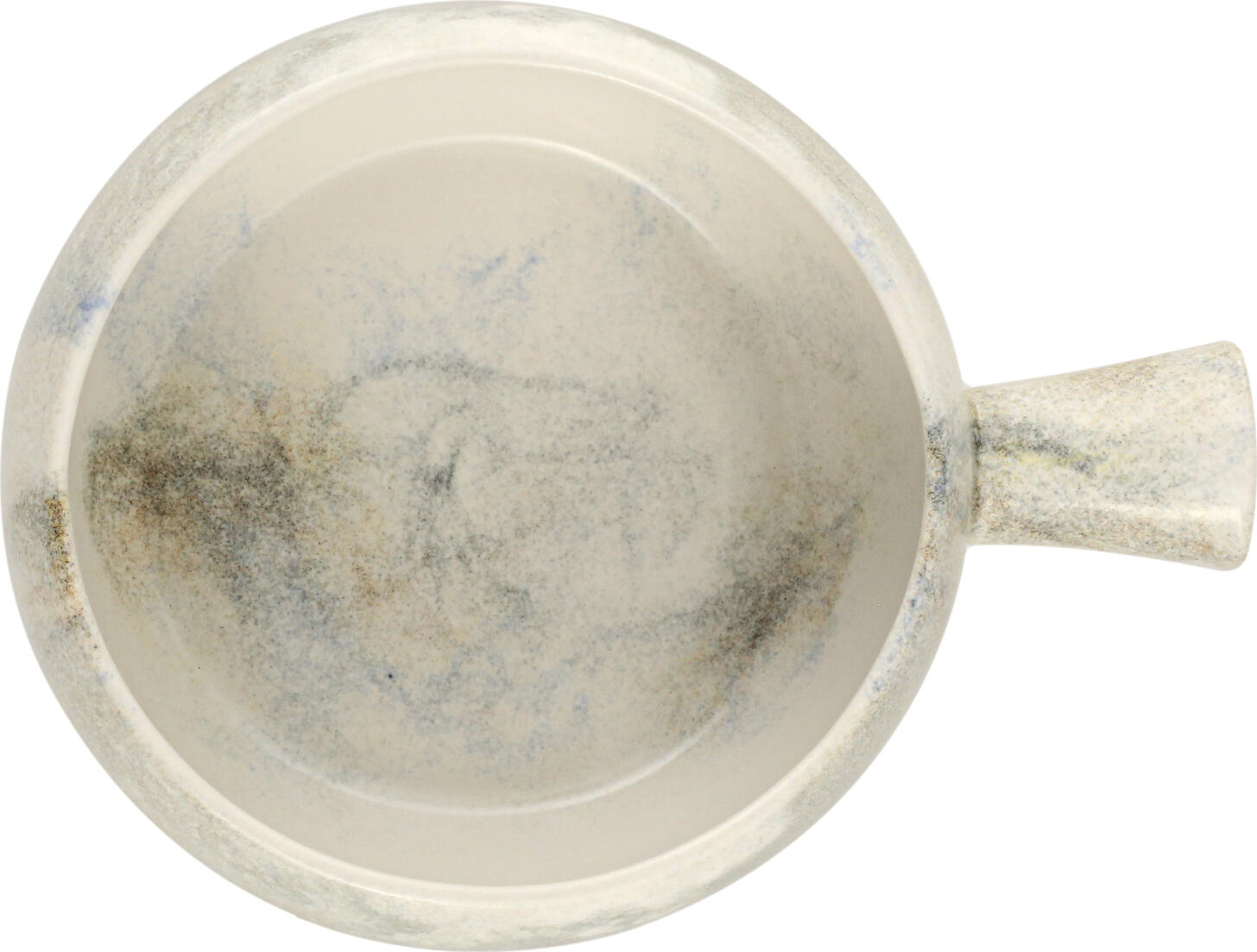Porland Selene Colored Stoneware Bowl with Handle, 600ml, 14cm Diameter, Matt Glaze, Set of 6 Pieces
