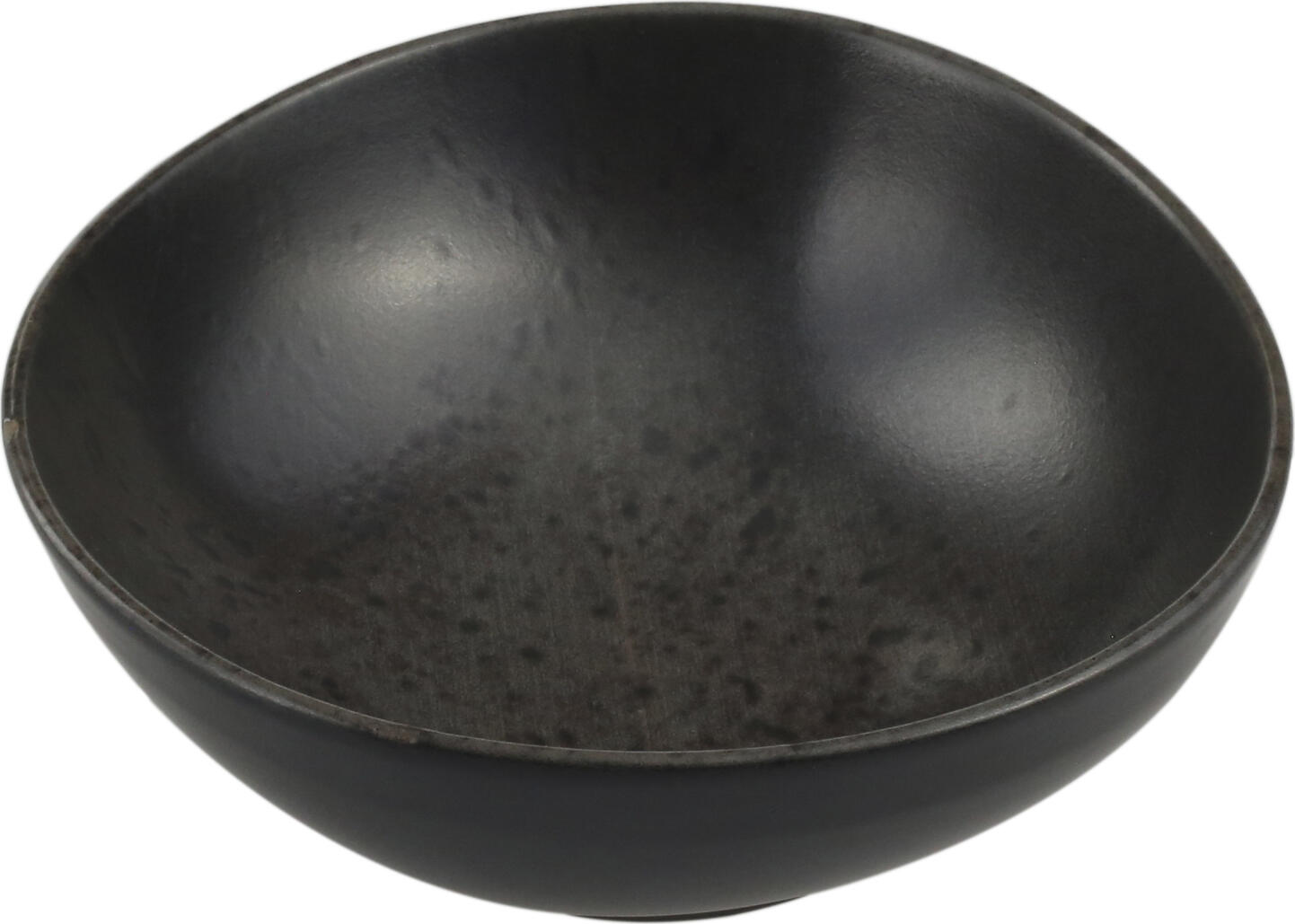 Set de 6 boluri Porland Ironstone, Gresie Colorata cu Glazura Mata, 420ml, Diametru 14cm, Maro-Negru, Compatibil cu Masina de Spalat Vase si Cuptor cu Microunde
