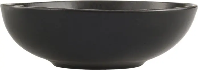 Set de 6 boluri Porland Ironstone, Gresie Colorata cu Glazura Mata, 585ml, Diametru 18cm, Maro-Negru, Compatibile cu Masina de Spalat Vase si Cuptor cu Microunde