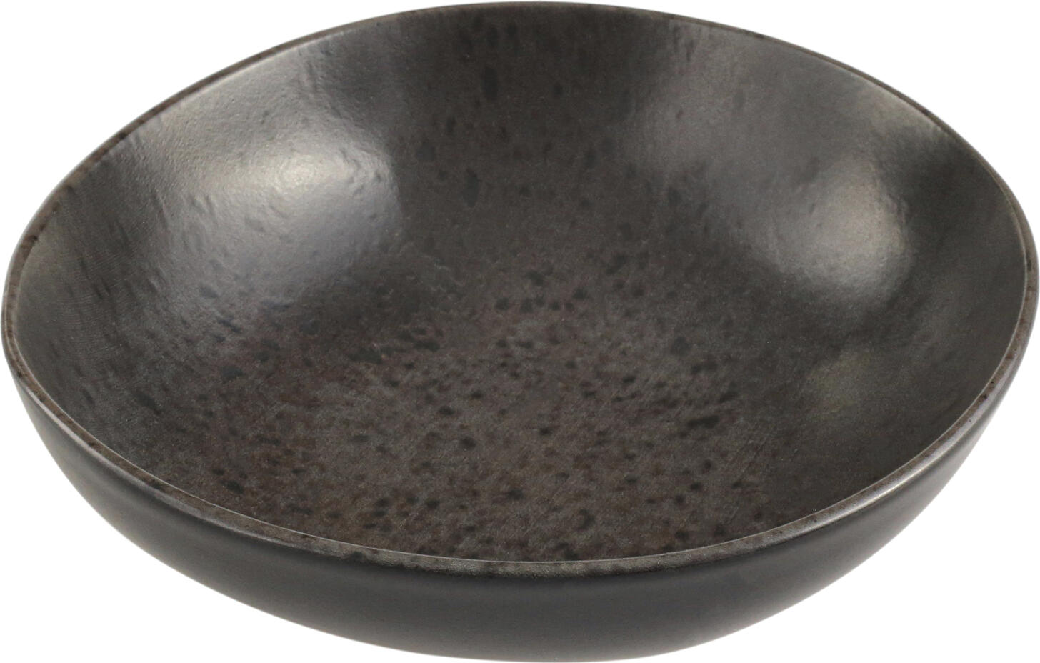 Set de 6 boluri Porland Ironstone, Gresie Colorata cu Glazura Mata, 585ml, Diametru 18cm, Maro-Negru, Compatibile cu Masina de Spalat Vase si Cuptor cu Microunde