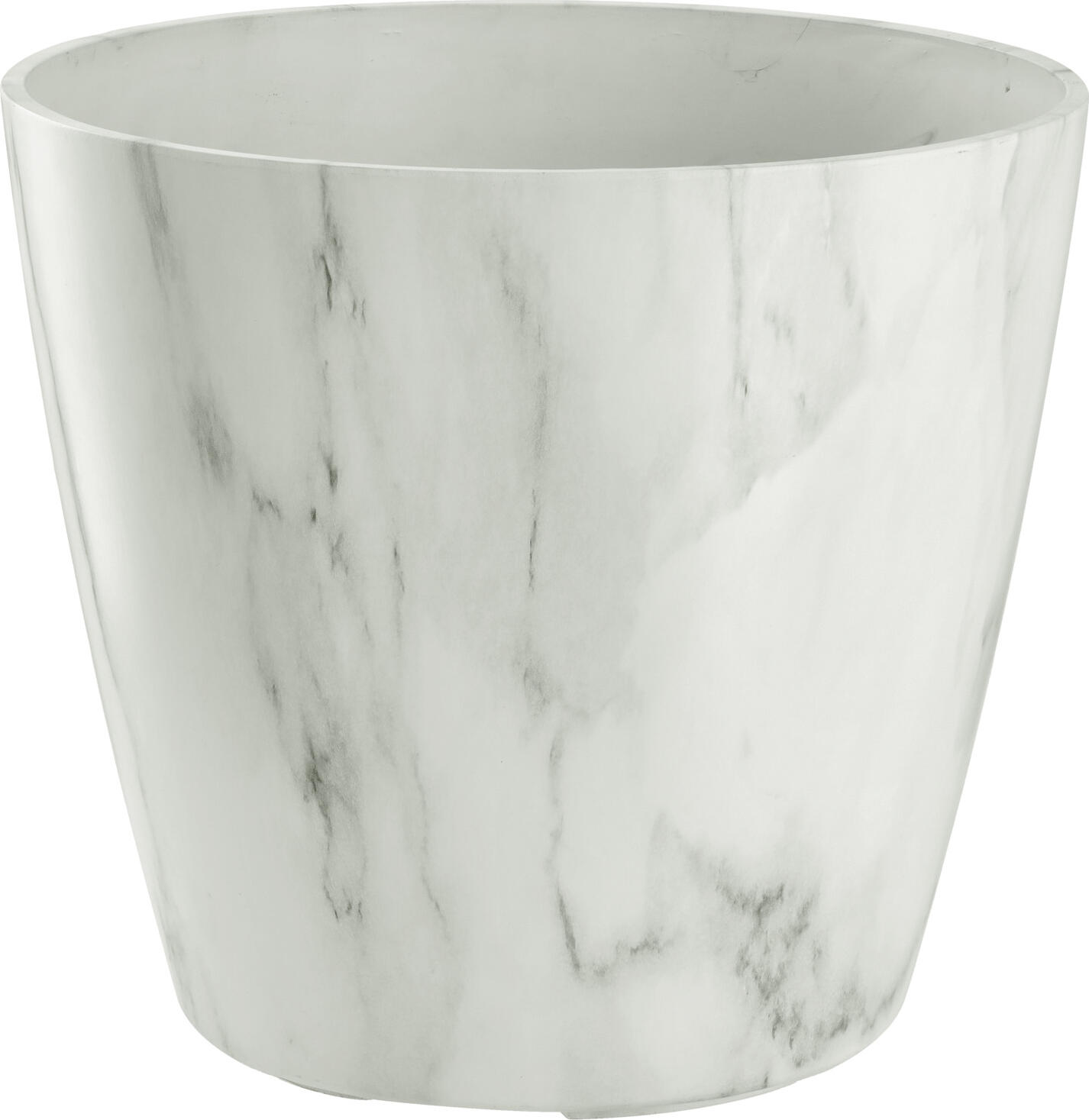 VEGA LUSINI Solutions GmbH Planter Akosa Übertopf Akosa Planter Akosa; 28x25.5 cm (ØxH); white/marbled; cylindrical Übertopf Akosa; 28x25.5 cm (ØxH); weiß/marmoriert; zylinderförmig Planter in elegant marble design. Suitable for indoor and protected outdoor use. With pre-drilled hole for outdoor use to prevent waterlogging in the pot. Übertopf in elegantem Marmordesign. Für den Innen- und geschützten Außenbereich geeignet. Mit vorgezeichnetem Bohrloch bei Außenanwendung, um Staunässen im Topf zu verhindern.