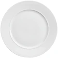 VEGA Flat Plate Base with Steep Rim, White Porcelain, 24 cm Diameter, Dishwasher and Microwave Safe, Set of 6