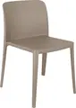 PULSIVA Rigg Plastic Chair Set of 4, Glass Fibre-Reinforced Polypropylene, Stackable, UV-Protected, Weatherproof, Taupe, 48x50x78 cm