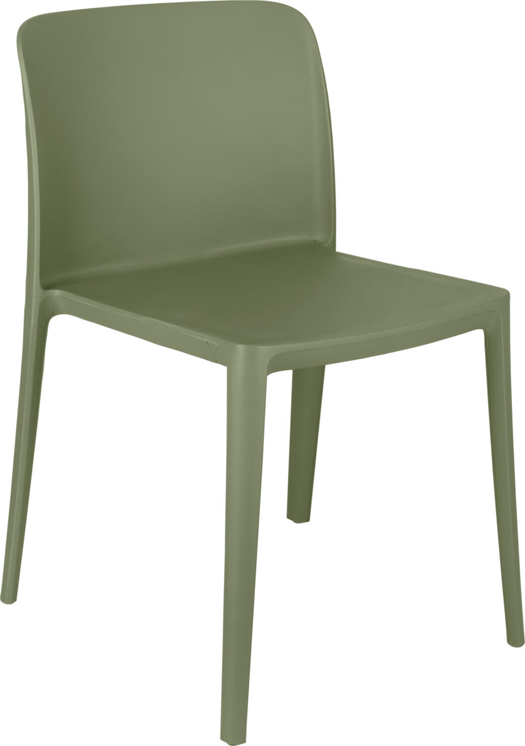 PULSIVA LUSINI Solutions GmbH Plastic chair Rigg without armrests Kunststoffstuhl Rigg ohne Armlehne Plastic chair Rigg without armrests; 48x50x78 cm (WxDxH); green; 4 piece / pack Kunststoffstuhl Rigg ohne Armlehne; 48x50x78 cm (BxTxH); grün; 4 Stück / Pack The plastic chair offers comfort and stability for any environment. Made from glass fibre-reinforced polypropylene, it is particularly robust, dimensionally stable, durable and weatherproof. Thanks to the backrest and wide seat, the chair ensures optimum seating comfort. It is lightweight, stackable up to 6 chairs and easy to clean, making it a practical choice for indoors and outdoors. The chair has a UV-protective coating that can withstand up to 3,000 hours of sunshine. With a load capacity of up to 150 kg, the chair is extremely resilient and durable. *Advantages for the customer thanks to glass fibre reinforced polypropylene* * Greater stability and load-bearing capacity: glass fibre makes the chair more resilient and durable - ideal for commercial use. * Longer service life: the material remains dimensionally stable and unbreakable even with frequent use. * Weather & UV resistance: Perfect for outdoor use as the material is less likely to fade or become brittle. * Low weight with high strength: Comfortable to handle without compromising on robustness. * Improved safety: The material is more stable overall and less susceptible to material fatigue. Integrated plastic glides reliably protect sensitive floors from scratches and make it easier to move. Der Kunststoffstuhl bietet Komfort und Stabilität für jede Umgebung. Hergestellt aus glasfaserverstärktem Polypropylen, ist er besonders robust, formstabil, langlebig  und wetterfest. Dank der Rückenlehne und der breiten Sitzfläche sorgt der Stuhl für optimalen Sitzkomfort. Er ist leicht, stapelbar bis zu 6 Stühlen und pflegeleicht, was ihn zu einer praktischen Wahl für innen und außen macht. Der Stuhl  verfügt über eine UV-Schutzbeschichtung, die bis zu 3.000 Sonnenstunden standhält. Mit einer Tragfähigkeit von bis zu 150 kg ist der Stuhl äußerst belastbar und langlebig. *Vorteile für den Kunden durch glasfaserverstärktes Polypropylen* * Höhere Stabilität und Tragkraft: Glasfaser macht den Stuhl belastbarer und widerstandsfähiger – ideal für gewerbliche Nutzung. * Längere Lebensdauer: Das Material bleibt auch bei häufigem Gebrauch formstabil und bruchsicher. * Wetter- & UV-Beständigkeit: Perfekt für den Außenbereich, da das Material weniger ausbleicht oder spröde wird. * Geringes Gewicht bei hoher Festigkeit: Komfortabel im Handling, ohne Abstriche bei der Robustheit. * Verbesserte Sicherheit: Das Material ist insgesamt stabiler und weniger anfällig für Materialermüdung. Integrierte Kunststoffgleiter schützen empfindliche Böden zuverlässig vor Kratzern und erleichtern das Verschieben.