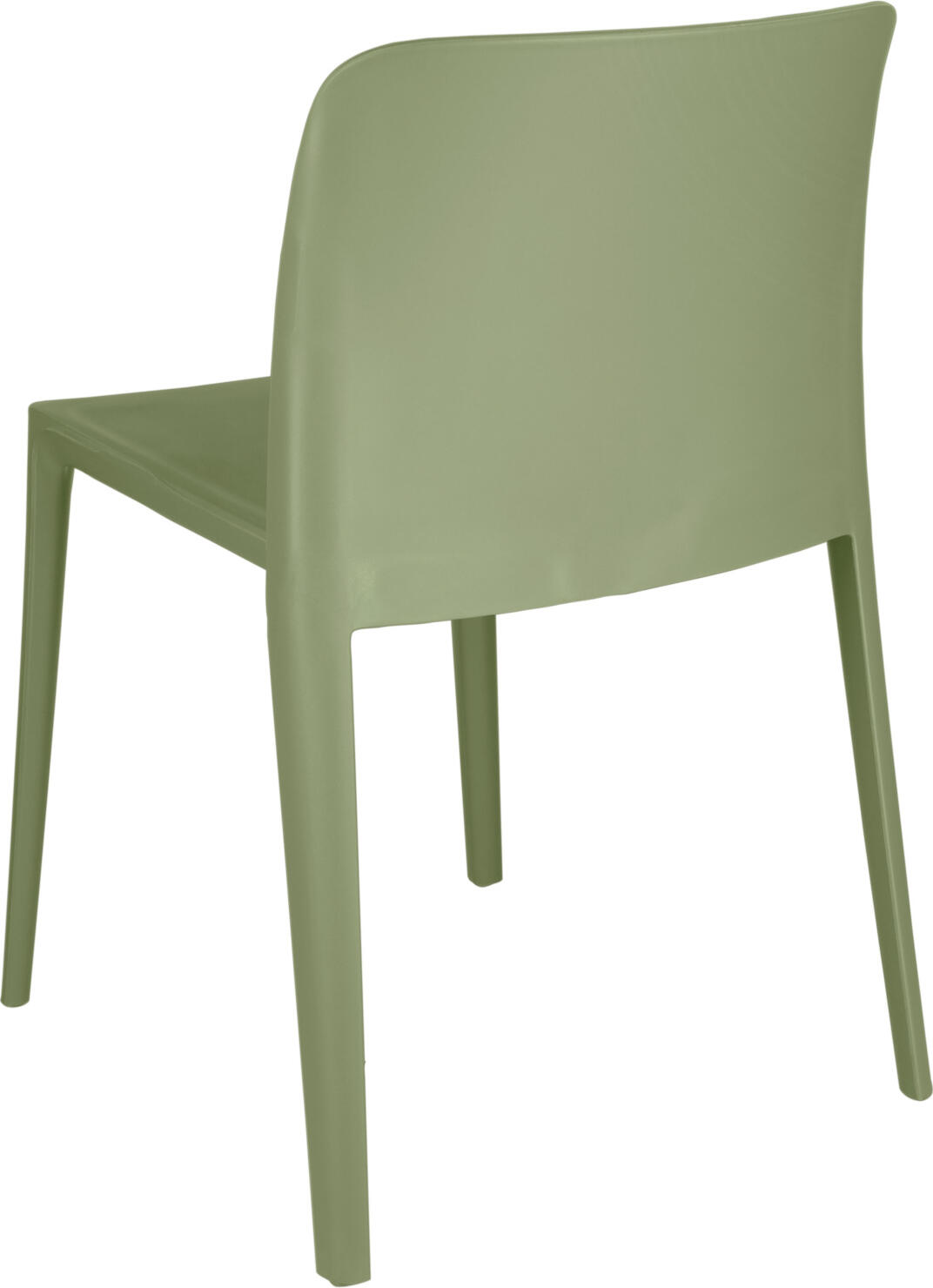 Set de 4 scaune din plastic PULSIVA Rigg, polipropilenă ranforsată cu fibră de sticlă, rezistente la intemperii și UV, interior și exterior, verzi, 48x50x78 cm