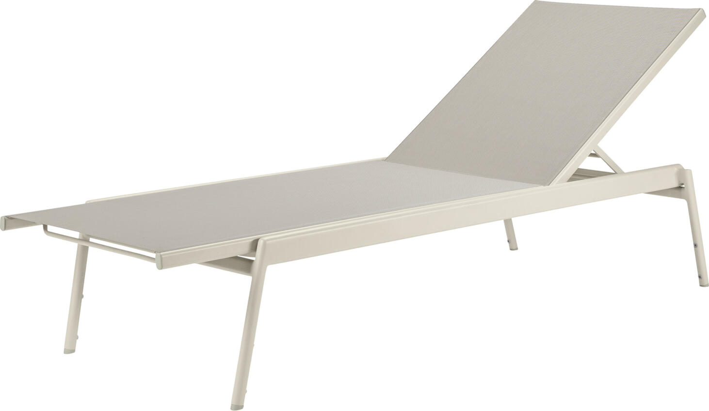 VEGA LUSINI Solutions GmbH Sun lounger Elaris Sonnenliege Elaris Sun lounger Elaris; 200x74x36 cm (LxWxH); seat beige, base beige Sonnenliege Elaris; 200x74x36 cm (LxBxH); Sitz beige, Gestell beige Modern sun lounger with adjustable backrest - perfect for maximum comfort and flexible relaxation outdoors. The lounger is stackable and can be easily moved by one person thanks to the particularly lightweight material. The quick-drying textile cover ensures a comfortable seating experience and is also easy to clean. The simple, high-quality design blends elegantly into any wellness or pool landscape. Comfortable and practical: our sun lounger offers comfort even without an additional lounger cover - saving time and effort for staff. Ideal for gardens, terraces and wellness areas. Moderne Sonnenliege mit verstellbarer Rückenlehne – perfekt für maximalen Liegekomfort und flexible Entspannung im Außenbereich. Die Liege ist stapelbar und dank des besonders leichten Materials einfach von einer Person zu bewegen. Die schnelltrocknende Textilen-Bespannung sorgt für ein angenehmes Sitzgefühl und ist zudem pflegeleicht. Das schlichte, hochwertige Design fügt sich elegant in jede Wellness- oder Poollandschaft ein. Komfortabel und praktisch: Unsere Sonnenliege bietet Bequemlichkeit auch ohne zusätzliche Liegenauflage – das spart Zeit und Aufwand beim Personal. Ideal für Garten, Terrasse und Wellnessbereiche.