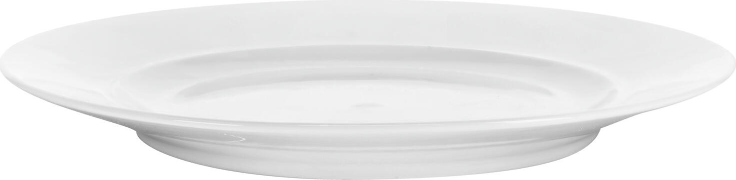 Set de 6 piese Farfurii Baza VEGA din Porțelan, Plate cu Margine Înaltă, Albe, Rotunde, Diametru 28 cm, Sigure la Mașina de Spălat Vase și Cuptor cu Microunde