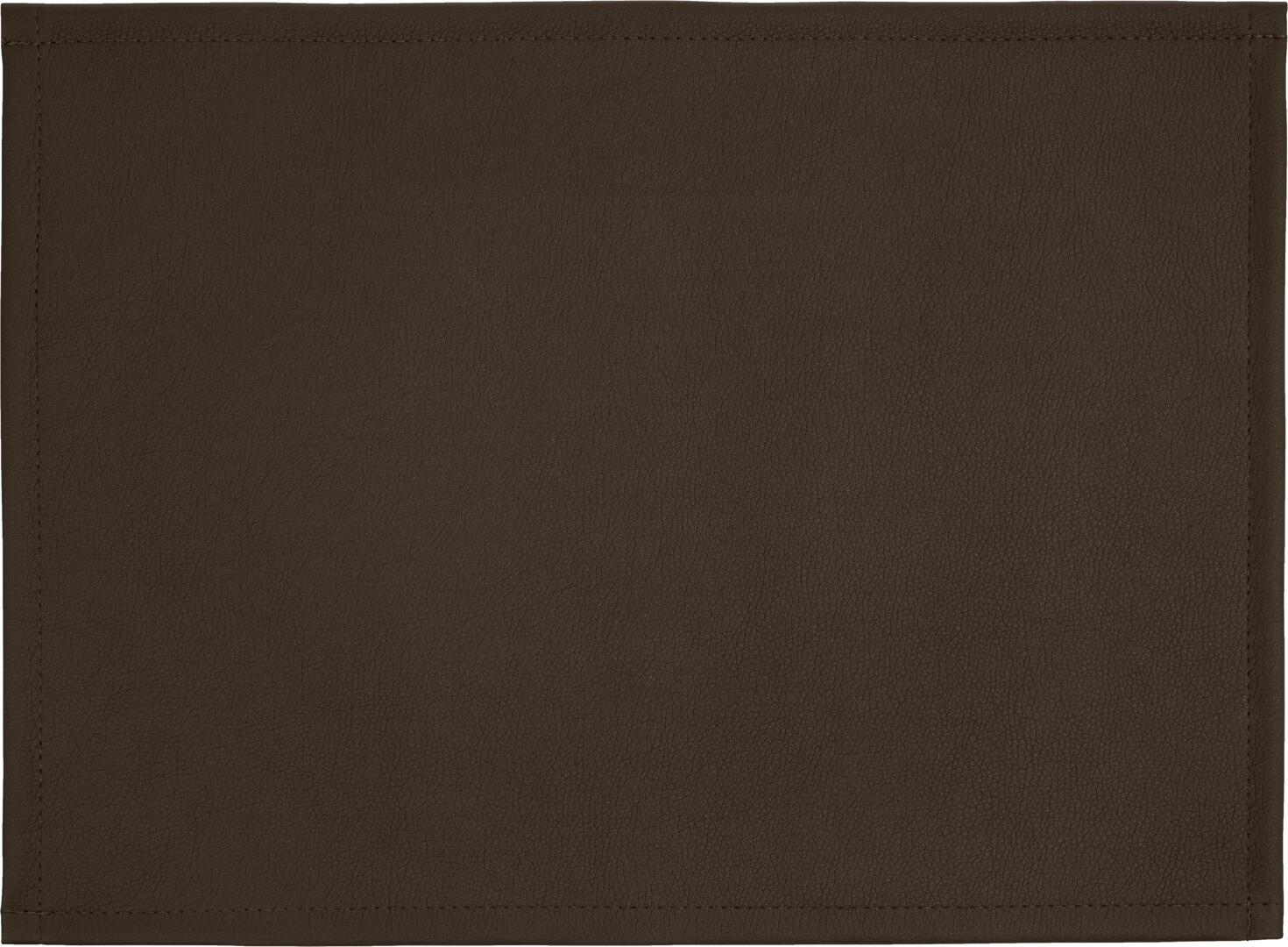 ERWIN M. LUSINI Solutions GmbH Placemat Emporia Tischset Emporia Placemat Emporia; 44x32.5 cm (WxL); brown; 2 piece / pack Tischset Emporia; 44x32.5 cm (BxL); braun; 2 Stück / Pack Front: 91% PVC, 9% polyurethane. Back: 95% polyester, 5% cotton. Weight approx. 700 g/m². Trendy placemat in a pack of two made of imitation leather, with hemmed edge. Particularly easy to clean and hard-wearing. Can be wiped clean with a damp cloth. Vorderseite: 91 % PVC, 9 % Polyurethan. Rückseite: 95 % Polyester, 5 % Baumwolle. Gewicht ca. 700 g/m². Trendiges Tischset im Zweierpack aus Kunstleder, mit gesäumtem Rand. Besonders pflegeleicht und strapazierfähig. Feucht abwischbar.