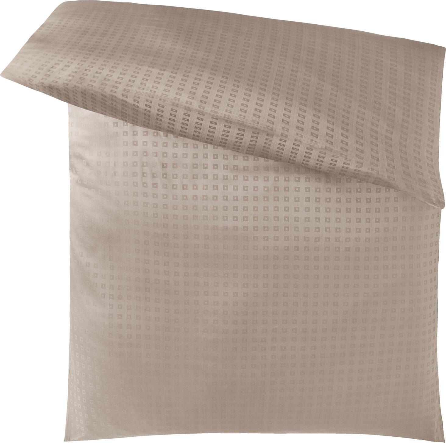 ERWIN M. LUSINI Solutions GmbH Duvet cover Cube zipper Bettbezug Cube Reißverschluss Duvet cover Cube zipper; 155x220 cm (WxL); taupe Bettbezug Cube Reißverschluss; 155x220 cm (BxL); taupe 100% cotton. Weight approx. 120 g/m². Our trendy cube bed linen in the highest quality damask. It is hard-wearing, easy-care and first-class processed. With mangle-resistant and therefore suitable for laundries zipper. Thread Count (TC) -thread density: 200 threads per inch. Weave: Percale 100 % Baumwolle. Gewicht ca. 120 g/m². Unsere trendige Würfel-Bettwäsche in hochwertigster Damastqualität. Sie ist strapazierfähig, pflegeleicht und erstklassig verarbeitet. Mit mangelfestem und somit für Wäschereien geeignetem Reißverschluss. Thread Count (TC) -Fadendichte: 200 Fäden je Inch Webart: Damast
