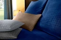 Husa pentru plapuma ERWIN M. LUSINI Cube, 100% Bumbac Damask Percale, 200 TC, 140 x 200 cm, Albastru, Calitate Profesionala, Fermoar Rezistent la Calcat