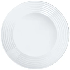 Luminarc Arc France SAS Plate Stairo flat Teller Stairo flach Plate Stairo flat; 27x2.5 cm (ØxH); white; round; 6 piece / pack Teller Stairo flach; 27x2.5 cm (ØxH); weiß; rund; 6 Stück / Pack Flat plate made of tempered glass. Stackable, dishwasher safe and microwaveable. Flacher Teller aus Hartglas. Stapelbar, spülmaschinenfest und mikrowellengeeignet.