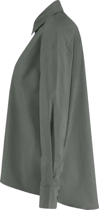 JOBELINE Porter Women's Blouse, Oversize A-line Cut, Long Sleeve, Cotton-Polyester Blend, Dark-grey, Catering and Hotel Industry Workwear