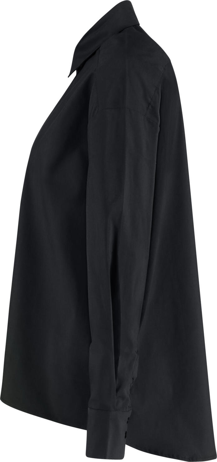 Jobeline Porter Women's Blouse, Oversize A-line Fit, Long Sleeve, Cotton-Polyester Blend, Black, Catering and Hotel Industry Workwear