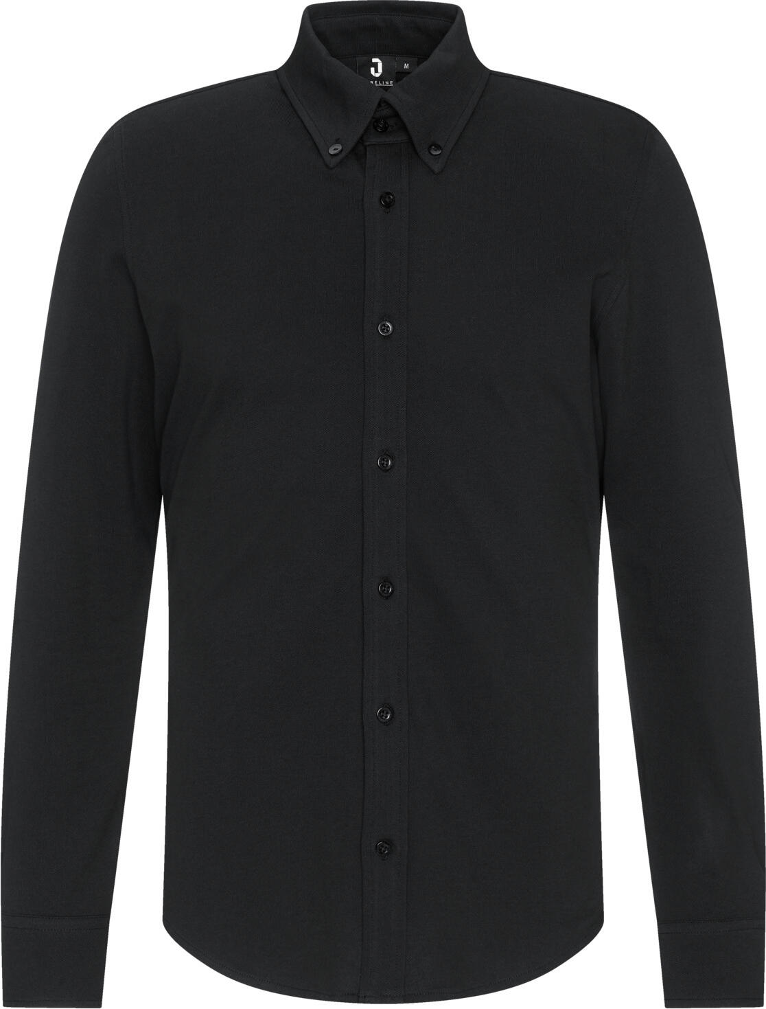 JOBELINE LUSINI Solutions GmbH Men's shirt Piqué long sleeve Herren Hemd Piqué Langarm Men's shirt Piqué long sleeve; Size 2XL; black Herren Hemd Piqué Langarm; Kleidergröße 2XL; schwarz 95 % cotton, 5 % elastane. 40°C wash. Men's shirt made from high-quality polo piqué fabric. With full-length button placket, button-down collar and classic sleeve cuffs. With an extra-long back and rounded hem. Back length: 76.5 cm for size M. 95 % Baumwolle, 5 % Elasthan. 40°-Wäsche. Herrenhemd aus hochwertigem Polo-Piqué-Stoff. Mit durchgehender Knopfleiste, Button-Down-Kragen und klassischen Ärmelmanschetten. Mit extra langer Rückenlänge und abgerundetem Saum. Rückenlänge: 76,5 cm bei Gr. M