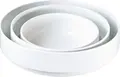 Bol din Porțelan Alb PULSIVA LUSINI Ronno, Formă Rotundă Plată, Înălțime 4 cm, Stivuibil, Compatibil cu Cuptorul cu Microunde și Mașina de Spălat Vase