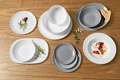 VEGA Ashley Rectangular Serving Platter Set of 6, Tempered Glass, 34 x 24 cm, White, Heat Resistant to 130°C, Dishwasher, Oven and Microwave Safe