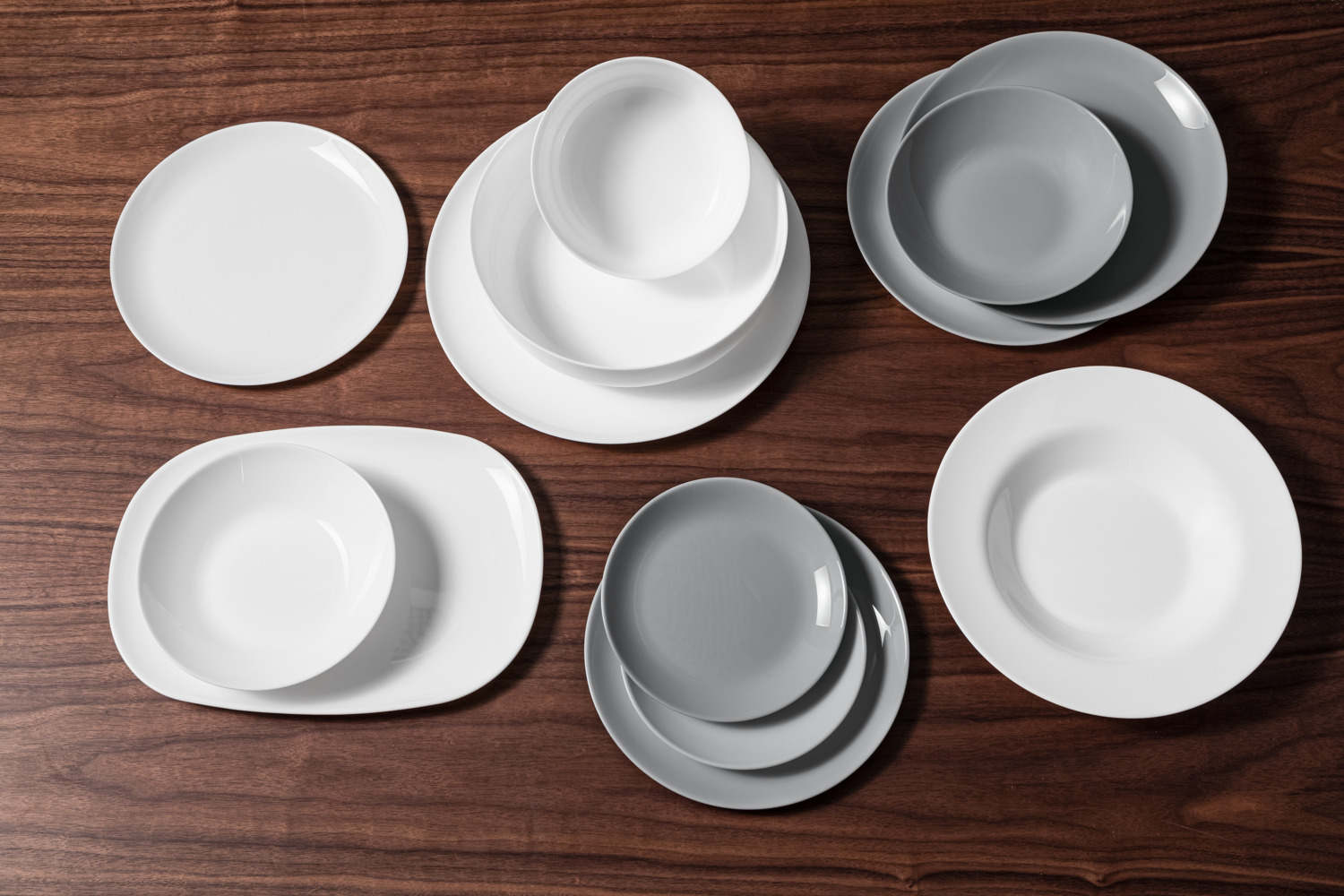 VEGA Ashley Rectangular Serving Platter Set of 6, Tempered Glass, 34 x 24 cm, White, Heat Resistant to 130°C, Dishwasher, Oven and Microwave Safe