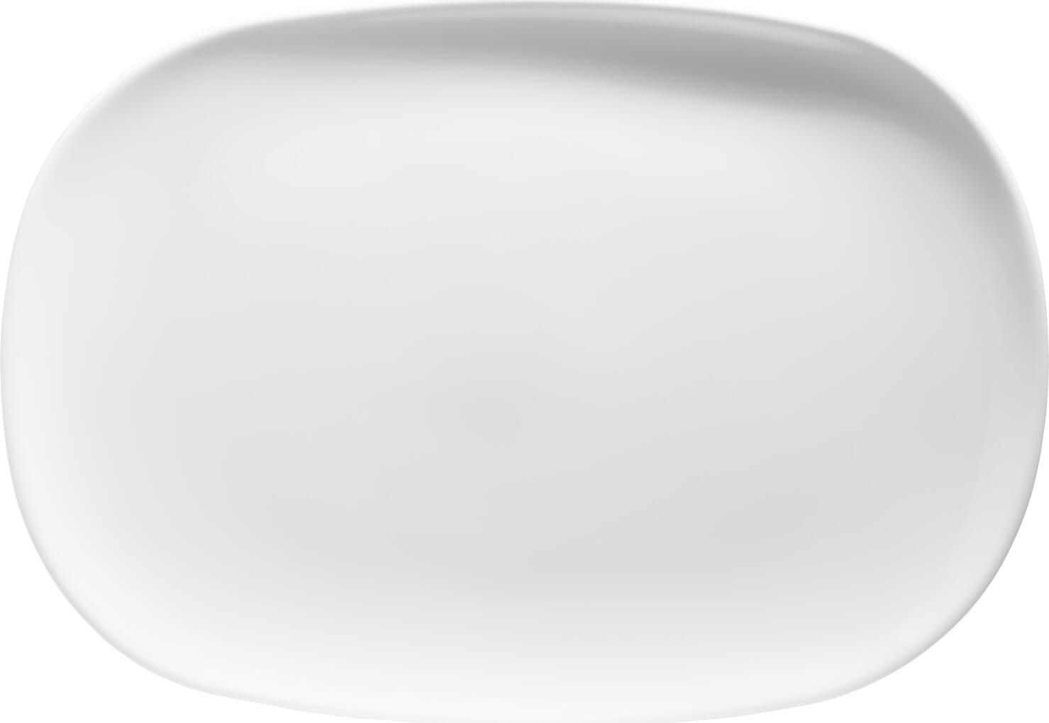 VEGA Ashley Rectangular Serving Platter Set of 6, Tempered Glass, 34 x 24 cm, White, Heat Resistant to 130°C, Dishwasher, Oven and Microwave Safe