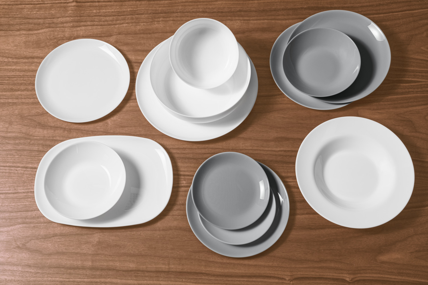 VEGA Ashley Rectangular Serving Platter Set of 6, Tempered Glass, 34 x 24 cm, White, Heat Resistant to 130°C, Dishwasher, Oven and Microwave Safe
